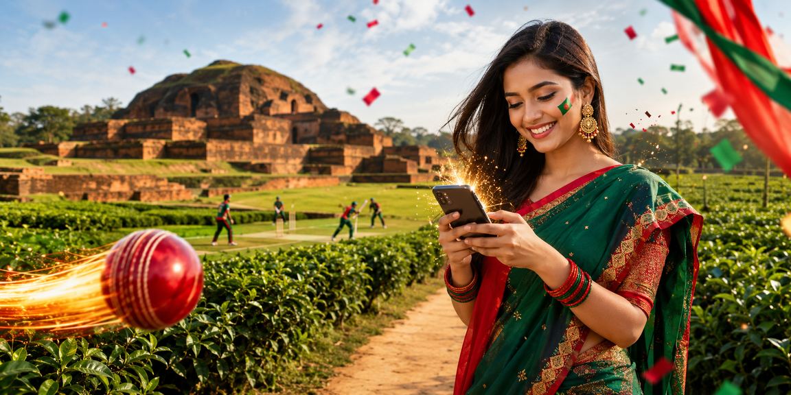 বগুড়ায় লাল-সবুজ পোশাকে ক্রিকেট বেটিং বোনাস উপভোগ করছেন সদস্য